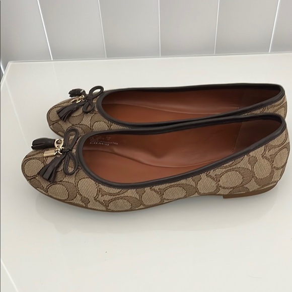 Coach Women's Brown Ballet Flats - Picture 2 of 5